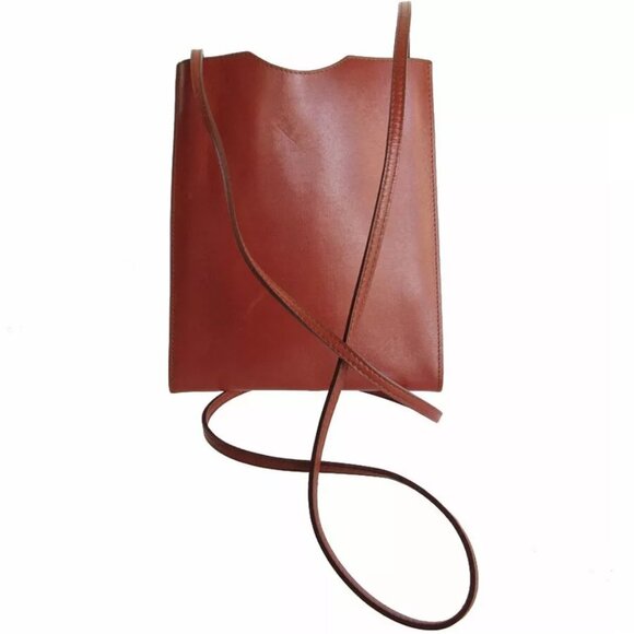 Auth HERMES Onimaitou Crossbody Shoulder Bag Brown leather - Picture 1 of 12